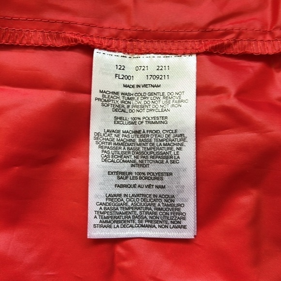 Columbia PFG Tidal Hooded Windbreaker Red Jacket Full Zip Women's Size Large EUC - Picture 11 of 12